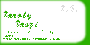 karoly vaszi business card
